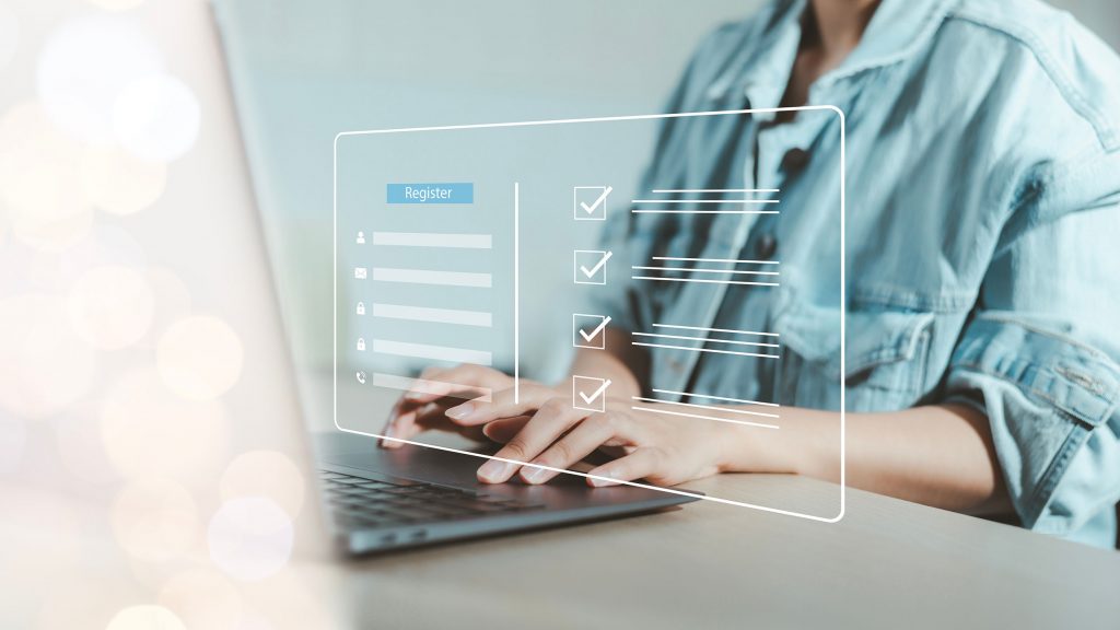 Application via Laptop